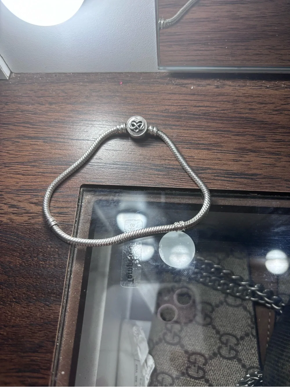 Pandora bracelet with charms